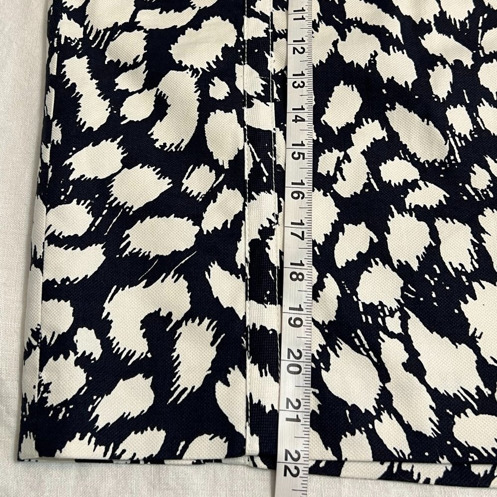 NWT LOFT Women's Pencil Skirt Dark Navy Geometric Size 12 Rayon Blend - Picture 7 of 7